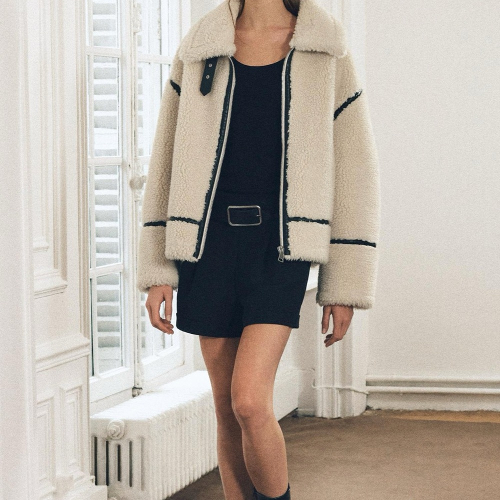 ZARA FLEECE BIKER JACKET